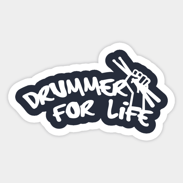 Drummer for Life! Sticker by thedysfunctionalbutterfly